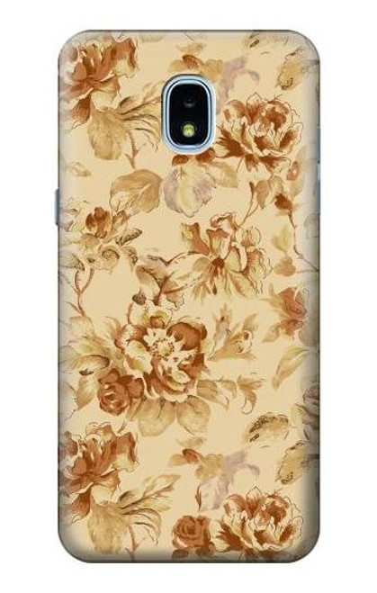 S2180 Flower Floral Vintage Pattern Hülle Schutzhülle Taschen für Samsung Galaxy J3 (2018), J3 Star, J3 V 3rd Gen, J3 Orbit, J3 Achieve, Express Prime 3, Amp Prime 3