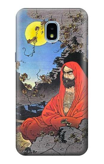 S2234 Zen Master Bodhidharma Yoshitoshi Hülle Schutzhülle Taschen für Samsung Galaxy J3 (2018), J3 Star, J3 V 3rd Gen, J3 Orbit, J3 Achieve, Express Prime 3, Amp Prime 3
