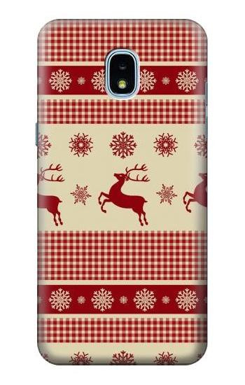 S2310 Christmas Snow Reindeers Hülle Schutzhülle Taschen für Samsung Galaxy J3 (2018), J3 Star, J3 V 3rd Gen, J3 Orbit, J3 Achieve, Express Prime 3, Amp Prime 3