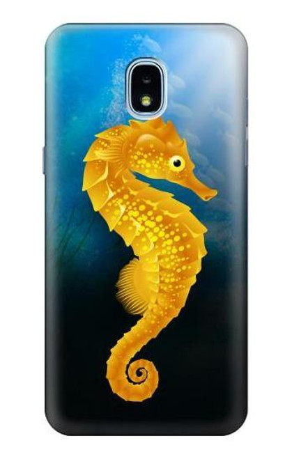 S2444 Seahorse Underwater World Hülle Schutzhülle Taschen für Samsung Galaxy J3 (2018), J3 Star, J3 V 3rd Gen, J3 Orbit, J3 Achieve, Express Prime 3, Amp Prime 3