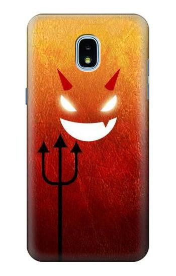 S2454 Red Cute Little Devil Cartoon Hülle Schutzhülle Taschen für Samsung Galaxy J3 (2018), J3 Star, J3 V 3rd Gen, J3 Orbit, J3 Achieve, Express Prime 3, Amp Prime 3