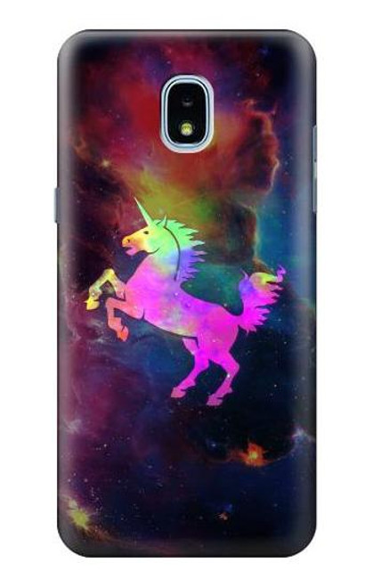S2486 Rainbow Unicorn Nebula Space Hülle Schutzhülle Taschen für Samsung Galaxy J3 (2018), J3 Star, J3 V 3rd Gen, J3 Orbit, J3 Achieve, Express Prime 3, Amp Prime 3