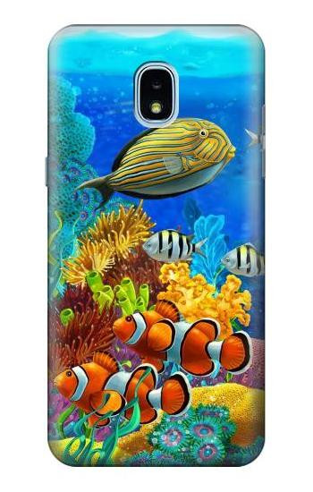 S2568 Sea Seabed Fish Corals Underwater Ocean Hülle Schutzhülle Taschen für Samsung Galaxy J3 (2018), J3 Star, J3 V 3rd Gen, J3 Orbit, J3 Achieve, Express Prime 3, Amp Prime 3