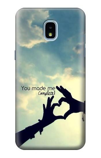 S2640 You Made Me Complete Love Hülle Schutzhülle Taschen für Samsung Galaxy J3 (2018), J3 Star, J3 V 3rd Gen, J3 Orbit, J3 Achieve, Express Prime 3, Amp Prime 3