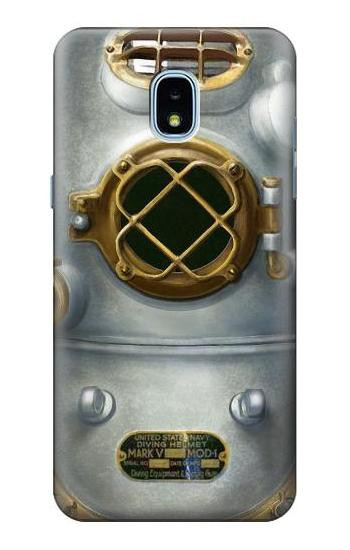 S2646 Vintage Deep Sea Diver Helmet Hülle Schutzhülle Taschen für Samsung Galaxy J3 (2018), J3 Star, J3 V 3rd Gen, J3 Orbit, J3 Achieve, Express Prime 3, Amp Prime 3
