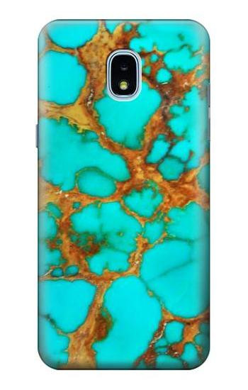 S2688 Aqua Copper Turquoise Gemstone Graphic Hülle Schutzhülle Taschen für Samsung Galaxy J3 (2018), J3 Star, J3 V 3rd Gen, J3 Orbit, J3 Achieve, Express Prime 3, Amp Prime 3