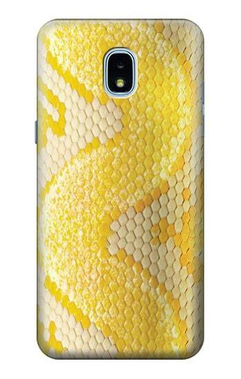 S2713 Yellow Snake Skin Graphic Printed Hülle Schutzhülle Taschen für Samsung Galaxy J3 (2018), J3 Star, J3 V 3rd Gen, J3 Orbit, J3 Achieve, Express Prime 3, Amp Prime 3