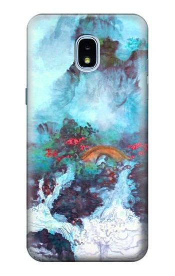 S2724 White Dragon Pool Lui Haisu Hülle Schutzhülle Taschen für Samsung Galaxy J3 (2018), J3 Star, J3 V 3rd Gen, J3 Orbit, J3 Achieve, Express Prime 3, Amp Prime 3