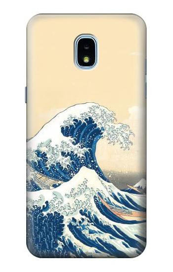 S2790 Hokusai Under The Wave off Kanagawa Hülle Schutzhülle Taschen für Samsung Galaxy J3 (2018), J3 Star, J3 V 3rd Gen, J3 Orbit, J3 Achieve, Express Prime 3, Amp Prime 3