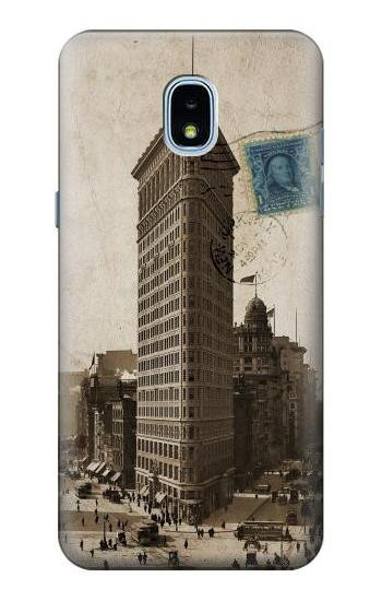 S2832 New York 1903 Flatiron Building Postcard Hülle Schutzhülle Taschen für Samsung Galaxy J3 (2018), J3 Star, J3 V 3rd Gen, J3 Orbit, J3 Achieve, Express Prime 3, Amp Prime 3