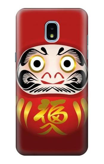S2839 Japan Daruma Doll Hülle Schutzhülle Taschen für Samsung Galaxy J3 (2018), J3 Star, J3 V 3rd Gen, J3 Orbit, J3 Achieve, Express Prime 3, Amp Prime 3