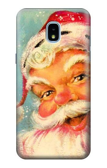 S2840 Christmas Vintage Santa Hülle Schutzhülle Taschen für Samsung Galaxy J3 (2018), J3 Star, J3 V 3rd Gen, J3 Orbit, J3 Achieve, Express Prime 3, Amp Prime 3