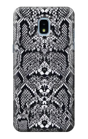 S2855 White Rattle Snake Skin Graphic Printed Hülle Schutzhülle Taschen für Samsung Galaxy J3 (2018), J3 Star, J3 V 3rd Gen, J3 Orbit, J3 Achieve, Express Prime 3, Amp Prime 3
