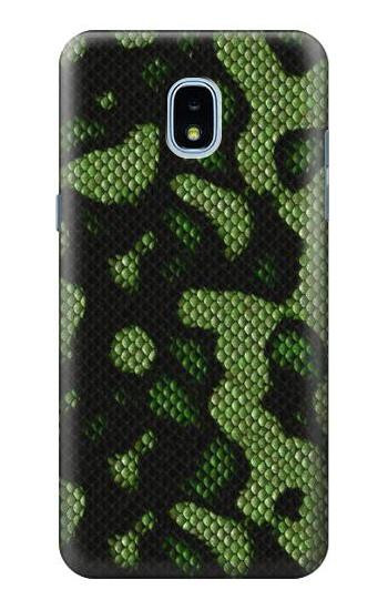 S2877 Green Snake Skin Graphic Printed Hülle Schutzhülle Taschen für Samsung Galaxy J3 (2018), J3 Star, J3 V 3rd Gen, J3 Orbit, J3 Achieve, Express Prime 3, Amp Prime 3