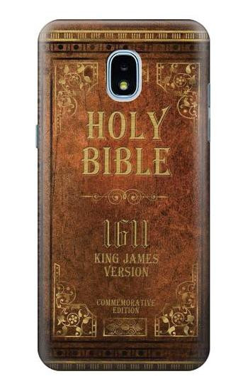 S2890 Holy Bible 1611 King James Version Hülle Schutzhülle Taschen für Samsung Galaxy J3 (2018), J3 Star, J3 V 3rd Gen, J3 Orbit, J3 Achieve, Express Prime 3, Amp Prime 3