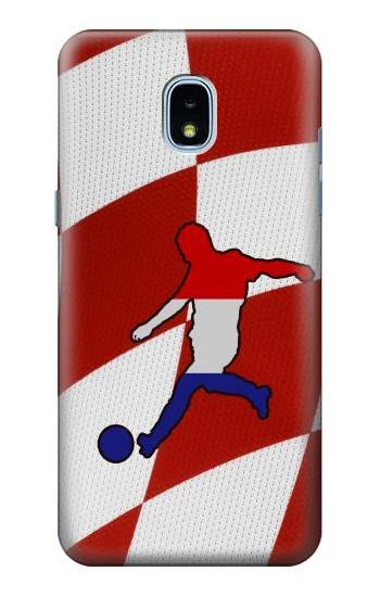 S2993 Croatia Football Soccer Euro 2016 Hülle Schutzhülle Taschen für Samsung Galaxy J3 (2018), J3 Star, J3 V 3rd Gen, J3 Orbit, J3 Achieve, Express Prime 3, Amp Prime 3