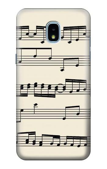 S3082 Music Sheet Hülle Schutzhülle Taschen für Samsung Galaxy J3 (2018), J3 Star, J3 V 3rd Gen, J3 Orbit, J3 Achieve, Express Prime 3, Amp Prime 3