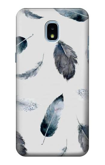 S3085 Feather Paint Pattern Hülle Schutzhülle Taschen für Samsung Galaxy J3 (2018), J3 Star, J3 V 3rd Gen, J3 Orbit, J3 Achieve, Express Prime 3, Amp Prime 3