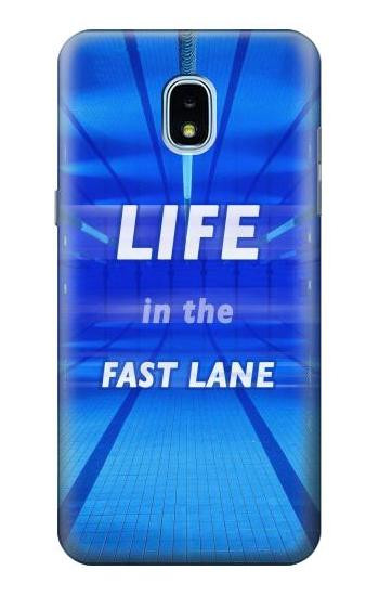 S3136 Life in the Fast Lane Swimming Pool Hülle Schutzhülle Taschen für Samsung Galaxy J3 (2018), J3 Star, J3 V 3rd Gen, J3 Orbit, J3 Achieve, Express Prime 3, Amp Prime 3