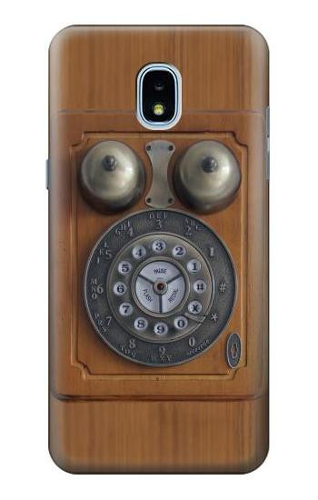 S3146 Antique Wall Retro Dial Phone Hülle Schutzhülle Taschen für Samsung Galaxy J3 (2018), J3 Star, J3 V 3rd Gen, J3 Orbit, J3 Achieve, Express Prime 3, Amp Prime 3
