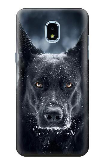 S3168 German Shepherd Black Dog Hülle Schutzhülle Taschen für Samsung Galaxy J3 (2018), J3 Star, J3 V 3rd Gen, J3 Orbit, J3 Achieve, Express Prime 3, Amp Prime 3