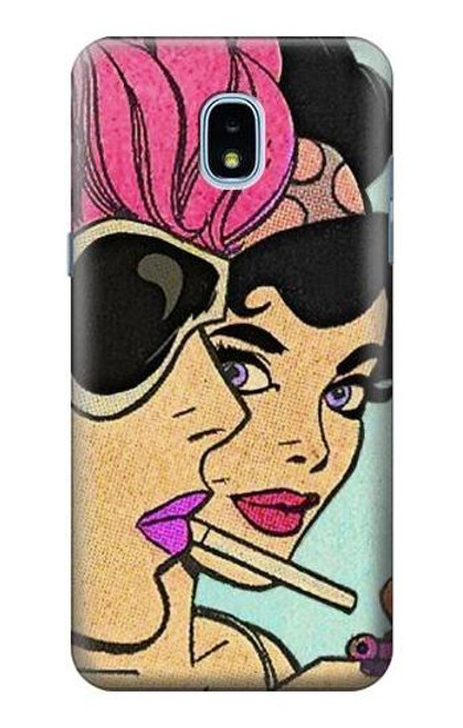 S3171 Girls Pop Art Hülle Schutzhülle Taschen für Samsung Galaxy J3 (2018), J3 Star, J3 V 3rd Gen, J3 Orbit, J3 Achieve, Express Prime 3, Amp Prime 3