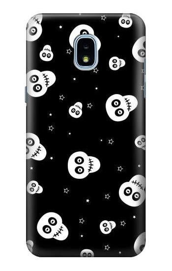 S3261 Smile Skull Halloween Pattern Hülle Schutzhülle Taschen für Samsung Galaxy J3 (2018), J3 Star, J3 V 3rd Gen, J3 Orbit, J3 Achieve, Express Prime 3, Amp Prime 3
