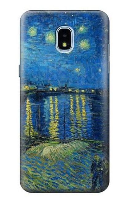 S3336 Van Gogh Starry Night Over the Rhone Hülle Schutzhülle Taschen für Samsung Galaxy J3 (2018), J3 Star, J3 V 3rd Gen, J3 Orbit, J3 Achieve, Express Prime 3, Amp Prime 3