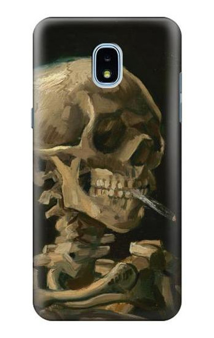 S3358 Vincent Van Gogh Skeleton Cigarette Hülle Schutzhülle Taschen für Samsung Galaxy J3 (2018), J3 Star, J3 V 3rd Gen, J3 Orbit, J3 Achieve, Express Prime 3, Amp Prime 3