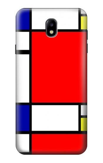 S0157 Composition Red Blue Yellow Hülle Schutzhülle Taschen für Samsung Galaxy J7 (2018), J7 Aero, J7 Top, J7 Aura, J7 Crown, J7 Refine, J7 Eon, J7 V 2nd Gen, J7 Star