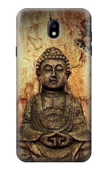 S0344 Buddha Rock Carving Hülle Schutzhülle Taschen für Samsung Galaxy J7 (2018), J7 Aero, J7 Top, J7 Aura, J7 Crown, J7 Refine, J7 Eon, J7 V 2nd Gen, J7 Star