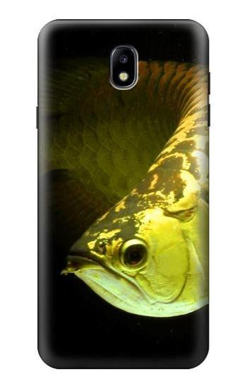 S1021 Gold Arowana Fish Hülle Schutzhülle Taschen für Samsung Galaxy J7 (2018), J7 Aero, J7 Top, J7 Aura, J7 Crown, J7 Refine, J7 Eon, J7 V 2nd Gen, J7 Star