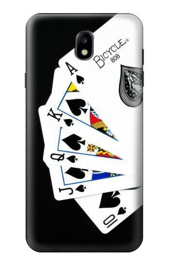 S1078 Poker Royal Straight Flush Hülle Schutzhülle Taschen für Samsung Galaxy J7 (2018), J7 Aero, J7 Top, J7 Aura, J7 Crown, J7 Refine, J7 Eon, J7 V 2nd Gen, J7 Star