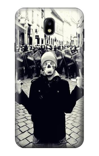 S1108 Skull Man Protester Hülle Schutzhülle Taschen für Samsung Galaxy J7 (2018), J7 Aero, J7 Top, J7 Aura, J7 Crown, J7 Refine, J7 Eon, J7 V 2nd Gen, J7 Star