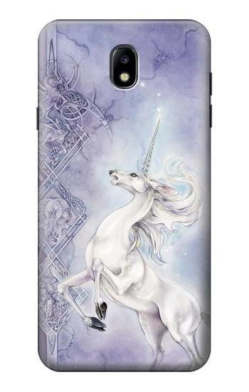 S1134 White Horse Unicorn Hülle Schutzhülle Taschen für Samsung Galaxy J7 (2018), J7 Aero, J7 Top, J7 Aura, J7 Crown, J7 Refine, J7 Eon, J7 V 2nd Gen, J7 Star