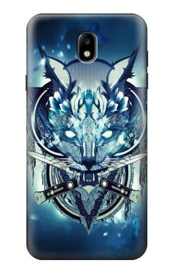 S1135 Wolf with knives Rock Hülle Schutzhülle Taschen für Samsung Galaxy J7 (2018), J7 Aero, J7 Top, J7 Aura, J7 Crown, J7 Refine, J7 Eon, J7 V 2nd Gen, J7 Star