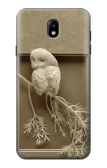 S1386 Paper Sculpture Owl Hülle Schutzhülle Taschen für Samsung Galaxy J7 (2018), J7 Aero, J7 Top, J7 Aura, J7 Crown, J7 Refine, J7 Eon, J7 V 2nd Gen, J7 Star