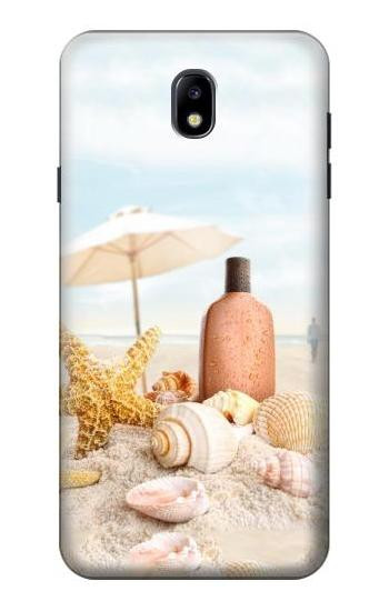 S1425 Seashells on The Beach Hülle Schutzhülle Taschen für Samsung Galaxy J7 (2018), J7 Aero, J7 Top, J7 Aura, J7 Crown, J7 Refine, J7 Eon, J7 V 2nd Gen, J7 Star