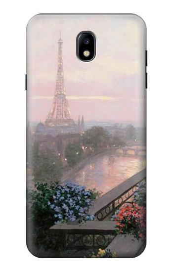 S1443 Terrace in Paris Eifel Hülle Schutzhülle Taschen für Samsung Galaxy J7 (2018), J7 Aero, J7 Top, J7 Aura, J7 Crown, J7 Refine, J7 Eon, J7 V 2nd Gen, J7 Star