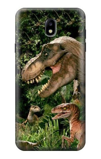 S1452 Trex Raptor Dinosaur Hülle Schutzhülle Taschen für Samsung Galaxy J7 (2018), J7 Aero, J7 Top, J7 Aura, J7 Crown, J7 Refine, J7 Eon, J7 V 2nd Gen, J7 Star