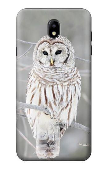 S1566 Snowy Owl White Owl Hülle Schutzhülle Taschen für Samsung Galaxy J7 (2018), J7 Aero, J7 Top, J7 Aura, J7 Crown, J7 Refine, J7 Eon, J7 V 2nd Gen, J7 Star