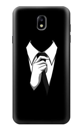 S1591 Anonymous Man in Black Suit Hülle Schutzhülle Taschen für Samsung Galaxy J7 (2018), J7 Aero, J7 Top, J7 Aura, J7 Crown, J7 Refine, J7 Eon, J7 V 2nd Gen, J7 Star