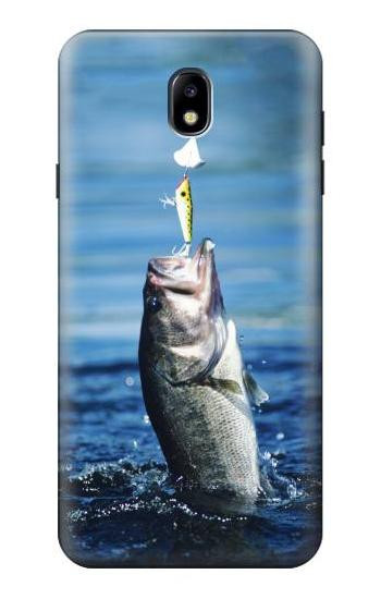 S1594 Bass Fishing Hülle Schutzhülle Taschen für Samsung Galaxy J7 (2018), J7 Aero, J7 Top, J7 Aura, J7 Crown, J7 Refine, J7 Eon, J7 V 2nd Gen, J7 Star