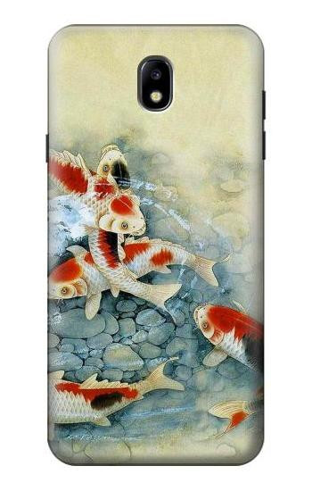 S1654 Koi Carp Fish Art Painting Hülle Schutzhülle Taschen für Samsung Galaxy J7 (2018), J7 Aero, J7 Top, J7 Aura, J7 Crown, J7 Refine, J7 Eon, J7 V 2nd Gen, J7 Star