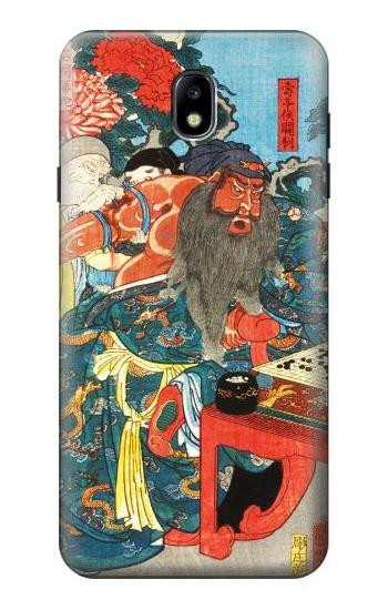 S1826 Utagawa Kuniyoshi Guan Yu Hülle Schutzhülle Taschen für Samsung Galaxy J7 (2018), J7 Aero, J7 Top, J7 Aura, J7 Crown, J7 Refine, J7 Eon, J7 V 2nd Gen, J7 Star