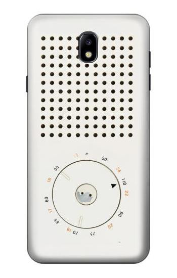 S1857 Retro Transistor Radio Hülle Schutzhülle Taschen für Samsung Galaxy J7 (2018), J7 Aero, J7 Top, J7 Aura, J7 Crown, J7 Refine, J7 Eon, J7 V 2nd Gen, J7 Star