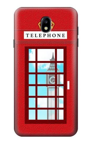 S2059 England British Telephone Box Minimalist Hülle Schutzhülle Taschen für Samsung Galaxy J7 (2018), J7 Aero, J7 Top, J7 Aura, J7 Crown, J7 Refine, J7 Eon, J7 V 2nd Gen, J7 Star