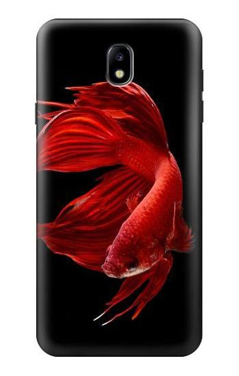 S2092 Red Siamese Fighting Fish Hülle Schutzhülle Taschen für Samsung Galaxy J7 (2018), J7 Aero, J7 Top, J7 Aura, J7 Crown, J7 Refine, J7 Eon, J7 V 2nd Gen, J7 Star