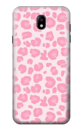 S2213 Pink Leopard Pattern Hülle Schutzhülle Taschen für Samsung Galaxy J7 (2018), J7 Aero, J7 Top, J7 Aura, J7 Crown, J7 Refine, J7 Eon, J7 V 2nd Gen, J7 Star