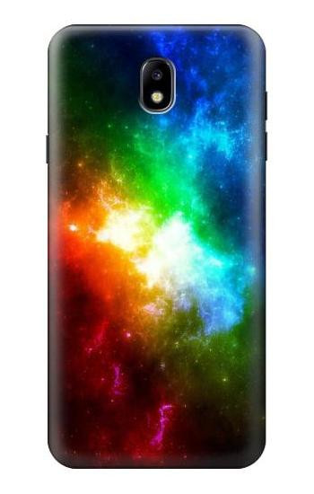 S2312 Colorful Rainbow Space Galaxy Hülle Schutzhülle Taschen für Samsung Galaxy J7 (2018), J7 Aero, J7 Top, J7 Aura, J7 Crown, J7 Refine, J7 Eon, J7 V 2nd Gen, J7 Star